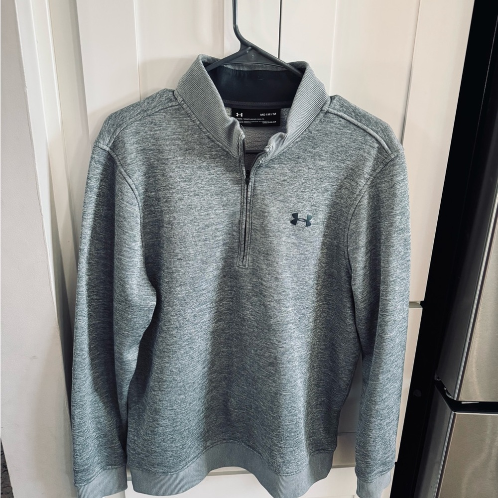 Under Armour Men's Heather Gray Zip-Up Sweater